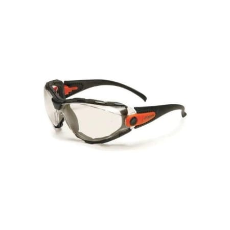 Deltaplus AntiFog FoamLined Clear Safety Glasses with Adjustable Temples, PR GG-40C-AF